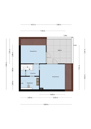 Floorplan - Florastraat 209, 4613 CZ Bergen op Zoom